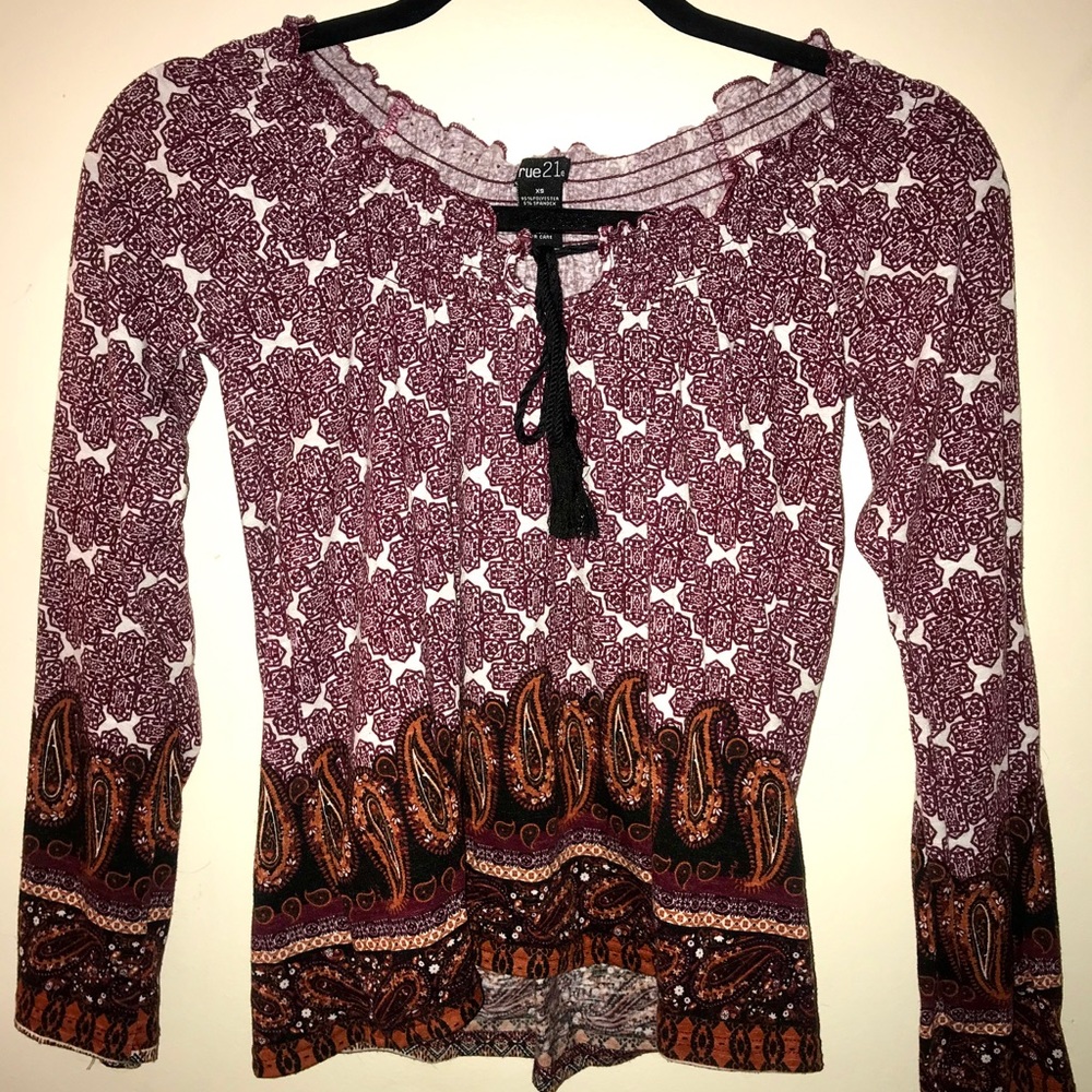 Rue 21 | Paisley Long Sleeve Blouse